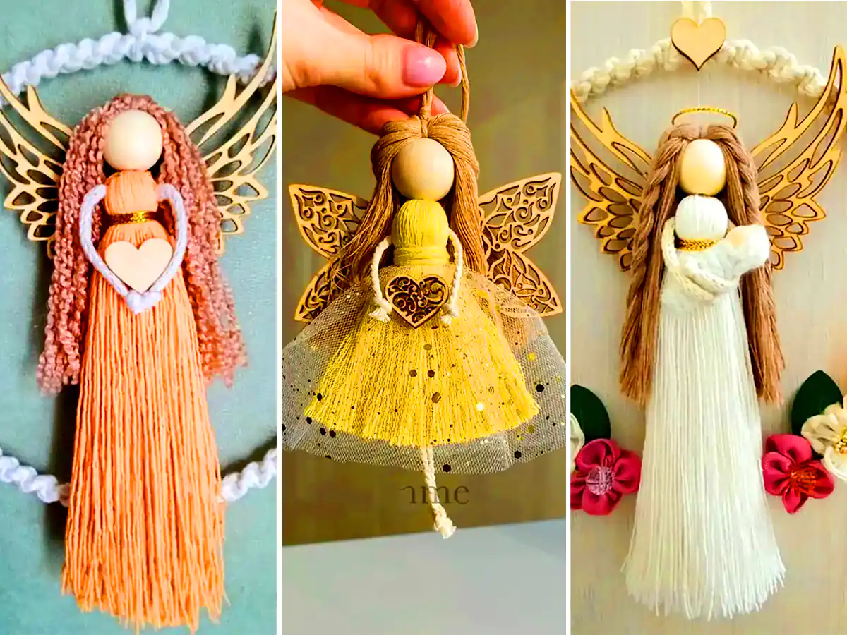 دیوارکوب فرشته مادر مکرومه (جدیدترین مدل های ترند امسال ۱۴۰۴ - ۲۰۲۵)