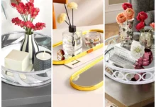 سینی آینه‌ای دکوراتیو رومیزی (جدیدترین مدل های ترند امسال ۱۴۰۴ - ۲۰۲۵)