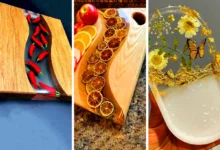 سینی سرو چوبی و اپوکسی (جدیدترین مدل های ترند امسال ۱۴۰۴ - ۲۰۲۵)