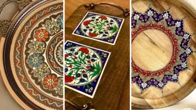سینی چوبی با طرح تذهیب (جدیدترین مدل های ترند امسال ۱۴۰۴ - ۲۰۲۵)