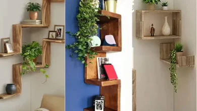 شلف دیواری مینیمال چوبی (جدیدترین مدل های ترند امسال ۱۴۰۴ - ۲۰۲۵)