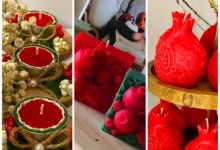 شمع دکوری یلدایی (جدیدترین مدل های ترند امسال ۱۴۰۴ - ۲۰۲۵)