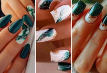 طرح مینیاتوری ناخن سبز (جدیدترین مدل های ترند امسال ۱۴۰۴ - ۲۰۲۵)
