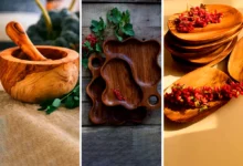ظروف چوبی دست‌ساز و شیک (جدیدترین مدل های ترند امسال ۱۴۰۴ - ۲۰۲۵)