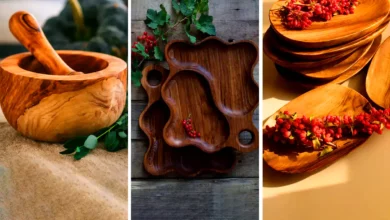 ظروف چوبی دست‌ساز و شیک (جدیدترین مدل های ترند امسال ۱۴۰۴ - ۲۰۲۵)