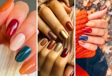 لاک ژل ساده رنگ‌های پاییزی (جدیدترین مدل های ترند امسال ۱۴۰۴ - ۲۰۲۵)