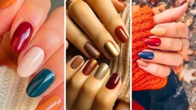 لاک ژل ساده رنگ‌های پاییزی (جدیدترین مدل های ترند امسال ۱۴۰۴ - ۲۰۲۵)
