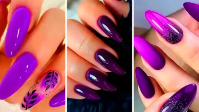 لاکژل بنفش شیک و لاکچری (جدیدترین مدل های ترند امسال ۱۴۰۴ - ۲۰۲۵)