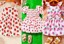 لباس راحتی بچه‌گانه توت فرنگی (جدیدترین مدل های ترند امسال ۱۴۰۴ - ۲۰۲۵)