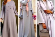 مانتو عبایی طوسی لاکچری (جدیدترین مدل های ترند امسال ۱۴۰۴ - ۲۰۲۵)