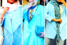 مانتو مجلسی آبی کارشده (جدیدترین مدل های ترند امسال ۱۴۰۴ - ۲۰۲۵)