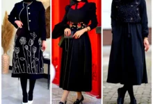 مانتو مشکی ساده مدرن (جدیدترین مدل های ترند امسال ۱۴۰۴ - ۲۰۲۵)