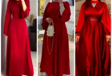 ماکسی ساتن قرمز (جدیدترین مدل های ترند امسال ۱۴۰۴ - ۲۰۲۵)