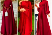 ماکسی قرمز کرپ مجلسی (جدیدترین مدل های ترند امسال ۱۴۰۴ - ۲۰۲۵)
