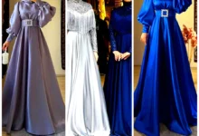 ماکسی مجلسی مزونی ساتن (جدیدترین مدل های ترند امسال ۱۴۰۴ - ۲۰۲۵)