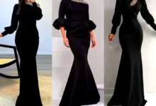 ماکسی مشکی کلاسیک مجلسی (جدیدترین مدل های ترند امسال ۱۴۰۴ - ۲۰۲۵)
