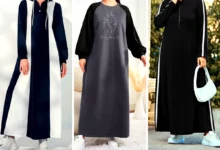 مدل پیراهن لانگ سیاه و سفید (جدیدترین مدل های ترند امسال ۱۴۰۴ - ۲۰۲۵)