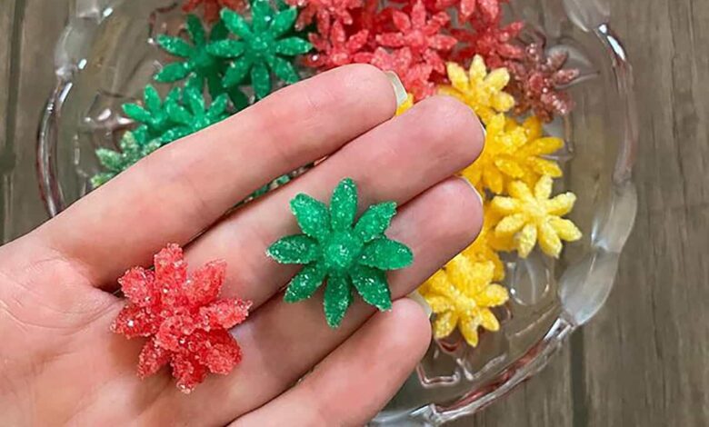 مواد لازم و آموزش قند رنگی خانگی (مرحله به مرحله)