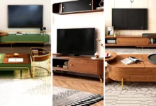 میز تلویزیون شیک چوبی (جدیدترین مدل های ترند امسال ۱۴۰۴ - ۲۰۲۵)