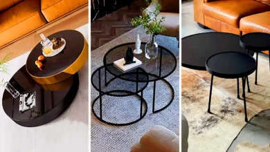 میز جلو مبلی مدرن مشکی (جدیدترین مدل های ترند امسال ۱۴۰۴ - ۲۰۲۵)