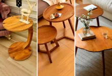 میز جلو مبلی چوبی (جدیدترین مدل های ترند امسال ۱۴۰۴ - ۲۰۲۵)
