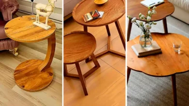 میز جلو مبلی چوبی (جدیدترین مدل های ترند امسال ۱۴۰۴ - ۲۰۲۵)