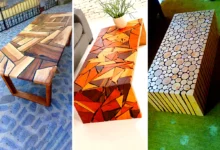میز عسلی روستیک چوبی (جدیدترین مدل های ترند امسال ۱۴۰۴ - ۲۰۲۵)