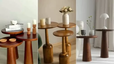 میز کنار مبلی چوبی شیک (جدیدترین مدل های ترند امسال ۱۴۰۴ - ۲۰۲۵)