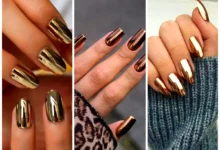 ناخن آینه‌ای براق خاص (جدیدترین مدل های ترند امسال ۱۴۰۴ - ۲۰۲۵)