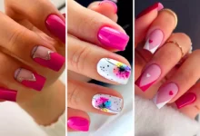 ناخن بلند سرخابی تابستانی (جدیدترین مدل های ترند امسال ۱۴۰۴ - ۲۰۲۵)