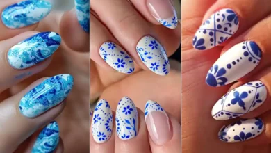 ناخن جذاب و خاص آبی (جدیدترین مدل های ترند امسال ۱۴۰۴ - ۲۰۲۵)