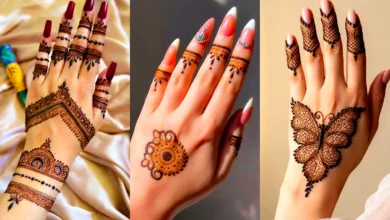 نقش حنا مینیمال مدرن (جدیدترین مدل های ترند امسال ۱۴۰۴ - ۲۰۲۵)