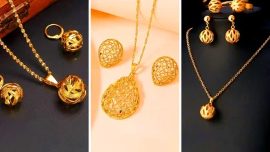 نیم ست طلا حلقه‌ای مدرن (جدیدترین مدل های ترند امسال ۱۴۰۴ - ۲۰۲۵)