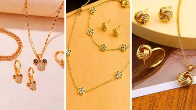 نیم ست طلا شیک و مینیمال (جدیدترین مدل های ترند امسال ۱۴۰۴ - ۲۰۲۵)