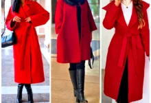 پالتو قرمز عنابی شیک (جدیدترین مدل های ترند امسال ۱۴۰۴ - ۲۰۲۵)