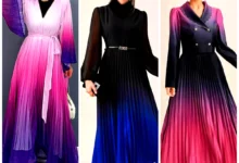 پیراهن آبرنگی مجلسی (جدیدترین مدل های ترند امسال ۱۴۰۴ - ۲۰۲۵)
