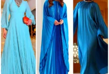پیراهن آبی شیک مجلسی (جدیدترین مدل های ترند امسال ۱۴۰۴ - ۲۰۲۵)