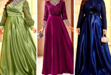 پیراهن ساتن گیپور ترکیبی (جدیدترین مدل های ترند امسال ۱۴۰۴ - ۲۰۲۵)