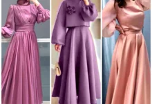 پیراهن صورتی ساتن آمریکایی (جدیدترین مدل های ترند امسال ۱۴۰۴ - ۲۰۲۵)