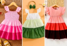 پیراهن طبقه‌ای رنگی دخترانه (جدیدترین مدل های ترند امسال ۱۴۰۴ - ۲۰۲۵)