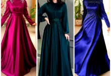 پیراهن مجلسی رنگی بلند (جدیدترین مدل های ترند امسال ۱۴۰۴ - ۲۰۲۵)