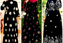 پیراهن مشکی گلدار (جدیدترین مدل های ترند امسال ۱۴۰۴ - ۲۰۲۵)