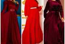 پیراهن یقه گرد قرمز زنانه (جدیدترین مدل های ترند امسال ۱۴۰۴ - ۲۰۲۵)