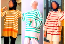ژاکت بافتنی خطی شیک (جدیدترین مدل های ترند امسال ۱۴۰۴ - ۲۰۲۵)
