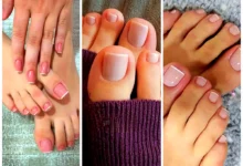 ژلیش ناخن پا صدفی (جدیدترین مدل های ترند امسال ۱۴۰۴ - ۲۰۲۵)