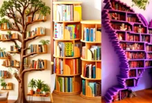 کتابخانه چوبی دیواری (جدیدترین مدل های ترند امسال ۱۴۰۴ - ۲۰۲۵)