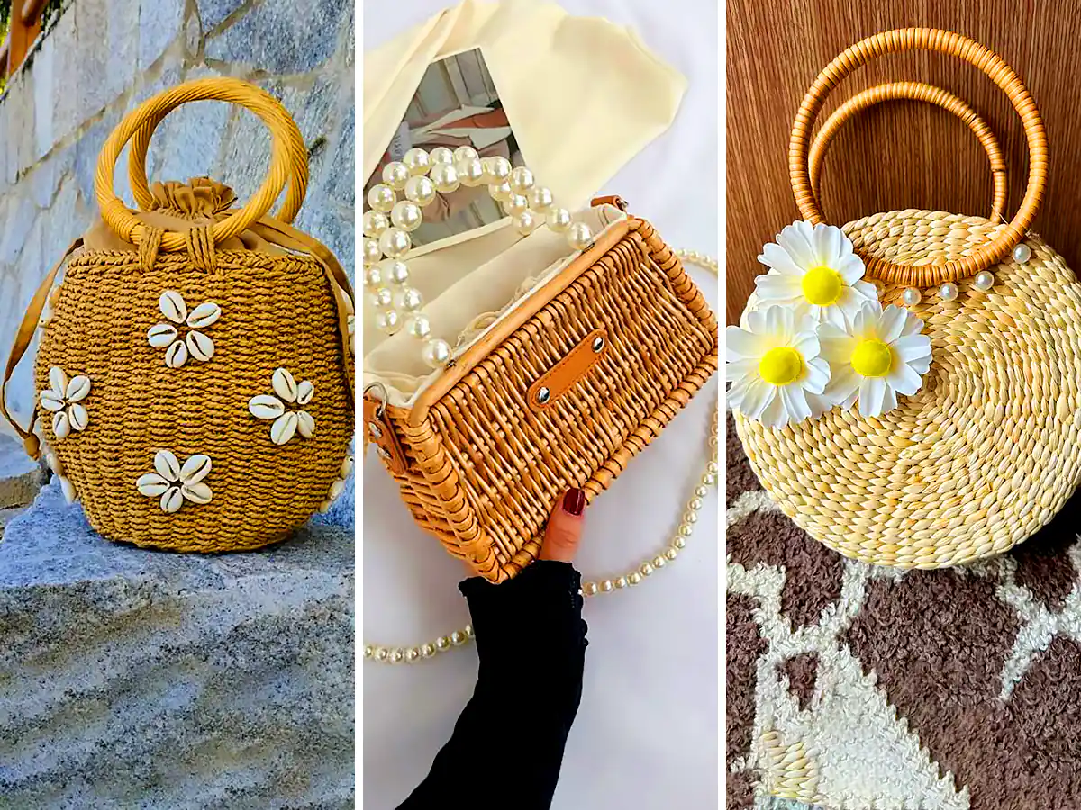 کیف دستی حصیری (جدیدترین مدل های ترند امسال ۱۴۰۴ - ۲۰۲۵)
