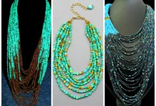 گردنبند رشته ای فیروزه (جدیدترین مدل های ترند امسال ۱۴۰۴ - ۲۰۲۵)