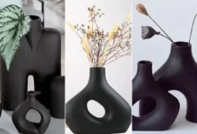 گلدان مشکی مینیمال پینترستی (جدیدترین مدل های ترند امسال ۱۴۰۴ - ۲۰۲۵)