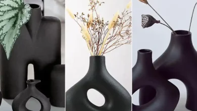 گلدان مشکی مینیمال پینترستی (جدیدترین مدل های ترند امسال ۱۴۰۴ - ۲۰۲۵)